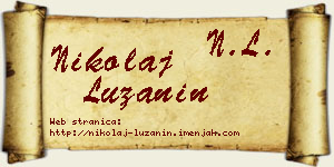 Nikolaj Lužanin vizit kartica